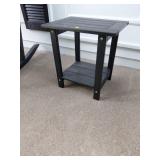 Black Wood Side Table 13x16.5x17in