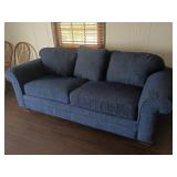 Blue Upholstered Sofa, 94x38x37 Inches