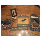 Primitive Folk Art Crow Wall Decor Lot