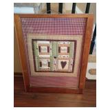 Framed Quilted Wall Art, Faith Family Friend