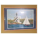 Warren Kimble Framed Lighthouse Print, 37x29"