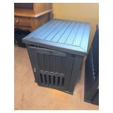 Black Plastic Pet Crate, 30x21x25 Inches