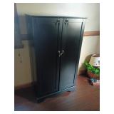 Black Storage Cabinet, 24x13.5x41.5 Inches