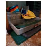 Storage Totes and Assorted Bags Lot
