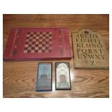 Decorative Rustic Wall Plaques and Game Board