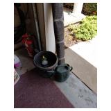 Plastic Planter, Watering Can, and Mat Trio