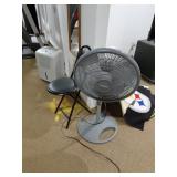 Lasko Pedestal Fan and Black Folding Chair