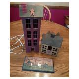 Decorative Metal Houses and Plaque