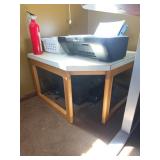 Wood and Laminate Corner Desk Table
