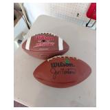 Wilson Red Zone and Signed Footballs Pair