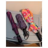 Three Compact Folding Umbrellas