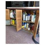 Cabinet With Assorted Cleaning Contents