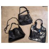 Three Black Handbags, Including Anne Klein