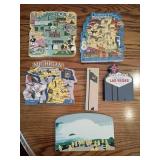 The Catï¿½s Meow Map Plaque Collection, 6 pcs