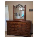 Wooden Dresser With Mirror
