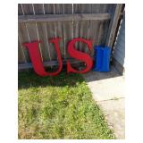 Large Painted Wood Letters US II