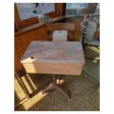 Antique Wood and Metal School Desk