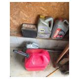 Used Oil and Assorted Fluid Containers