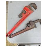 2 Pipe Wrenches 14-Inch and 10-Inch