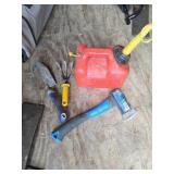 Kobalt Hatchet, Gas Can, Garden Tools Lot