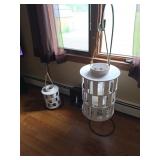 White Wooden Hanging Lanterns