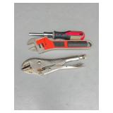 Hand Tool Lot: Screwdriver, Wrench, VJ