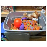Large Bin of Fall and Halloween Decor