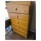 Five-Drawer Pine Wood Chest