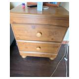 Wooden Two-Drawer Nightstand