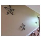Four Black Metal Star Wall Decor