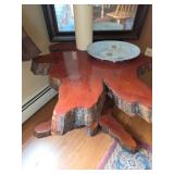 Tree Slab Live Edge Wood Side Table