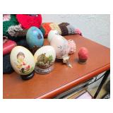 Decorative Ceramic and Porcelain Eggs Lot