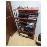 Metal and Wood Four-Tier Shelf Only