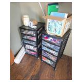 Black Plastic Storage Drawer Units