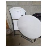 Lifetime Folding Chairs and Round Table