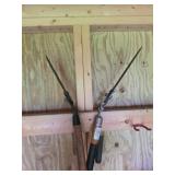 Vintage Hedge Shears With Wood and Gr