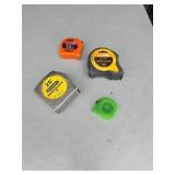 Four Assorted Tape Measures, Mixed Brands
