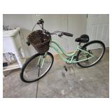 Mint Green Step-Through Bicycle With Basket