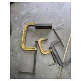 3 Assorted Metal C-Clamps