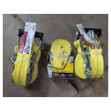 Ratchet Tie-Downs and Tow Strap Set