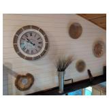 Wall Art Group With Baskets and 27" Metal Vas