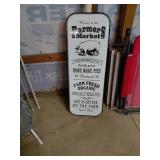 Foreside Farmers Market Metal Sign 15x41in