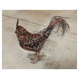 18x15 Inch Metal Rooster Sculpture