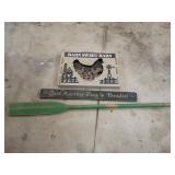 Decorative Barn Sign, Paradise Sign, and Oar