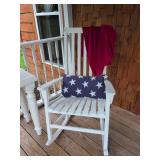 White Wooden Rocking Chair, 26.5" x 44"