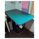 Rectangular Utility Table with Pedestal Base