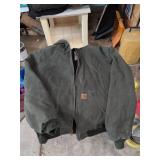 Carhartt Green Hooded Work Jacket