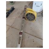 Aluminum Level and Yellow Cord Reel
