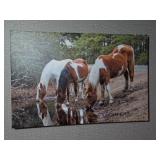 36 x 24 Canvas Print of Horses by a Pond