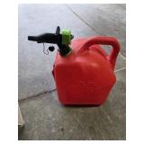 Red Plastic Gasoline Fuel Can 5 Gallon